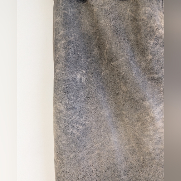 Vintage Leather Skirt With fringe Belt - Picture 10 of 12